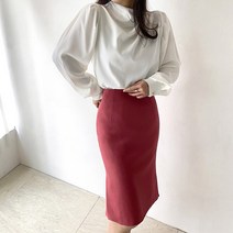 네모 여성용 세컨슬릿 스커트