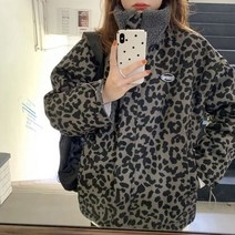 호피 램스울 양면 튀김 스트리트 쇼트 램스울 코트 요가을과 겨울 여자들의 새로운 스타일입니다. 237번 WG Z