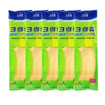 크린랩 식품전용 고무장갑(중)/아이보리, 5개