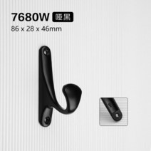 모던한 금속 옷걸이 후크 북유럽 스타일 미니멀리스트 옷 욕실 옷장 문 벽 걸이, [05] 7680-Black