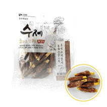 수제 올리고 펫푸드 국내산 무첨가 강아지 수제간식, 2개, 황태순살스틱 오리고기말이 130g