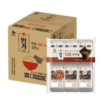 CJ제일제당 명가 한달 직화구이 김 박스 1개 (12봉x4개), 상세내용참조