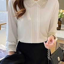 셀럽하우스 비즈 카라넥 심플 블라우스 하객룩 오피스룩, 기본상품