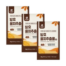 발효율피 추출 분말 정 국내산 율피분말 폴리페놀 엘라그산 퀘르세틴 함유, 스프링타이거, 3박스, 600mg x 60정