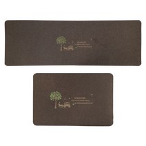 생활의정석 주방발매트 1+1 40X60cm 40X120cm, 트리브라운 1개