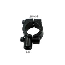 오토바이사이드미러10mm 8mm 거치대 연장 1pc 22mm 25mm 핸들 바 브래킷 클램프 10mm 8mm 스레드 오토바이 미러 마운트 클램프 백미러 홀더 어댑터 실버 호환, m8 25mm 블랙