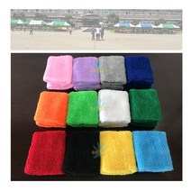 토이앤조이 12색 체육대회 운동회 손목밴드 손목아대/스포츠 손목 보호대/응원소품/행사 단체게임, 초록1쌍