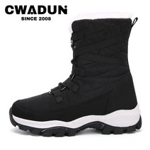 Cwadun 여성용 겨울 아이젠 패딩 스노우부츠