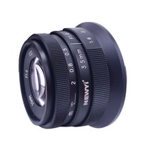 Sony E-Mount A5100 NEX-3 NEX-5T A7II A7R용 미니 35mm F1.6 APS-C 렌즈, 5.5cm x 5.5cm x 4cm, 검정, 금속 및 유리