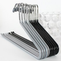 10개세트초특가 아띠에르 5mm 스테인레스 논슬립 실리콘코팅 바지걸이 매직옷걸이보조랙1P 3P, 5mm 논슬립 바지걸이, 10개, 블랙