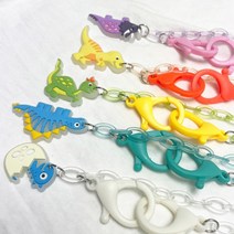 마스크 스트랩 개별포장 야광 공룡 꽃 개학, 꽃5개세트