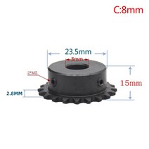상단 와이어 보어가 있는 산업용 스프로킷 휠 블랙 04C 체인 기어 45 # 스틸 10 톱니 5mm 10mm 1 개, 03 C