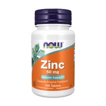 나우푸드 Zinc 아연 징크 50 mg 100정 250정 이뮨 비건, 1개