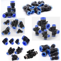 호스 접속 커넥터 16미리까지 유공압 자재 원터치 피팅 4~16mm, 54.BUC-6, 1개