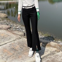 블루샤론 골프웨어 앞트임 부츠컷 슬림 슬랙스 팬츠 슬랙스 슬렉스 여성팬츠 여성슬렉스 여자슬렉스 부츠컷