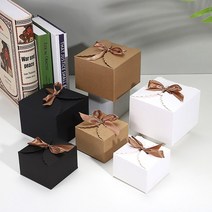 기프트박스 싸바리박스 단상자 크라프트상자 떡포장, 브라운-대