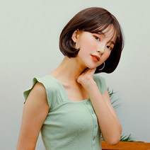 가발매니아 데일리 머그펌 단발 28cm 더 썸 위그 통가발(하이소프트사), 내츄럴브라운