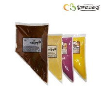 알앤알 커피콩빵 반죽 5kg(1kg X 5개) 커피 플레인 바나나 고구마 초코 반죽 머핀 커피콩빵 팬케익 반죽, 반죽5종 각1kg(커피+플레인+바나나+자색고구마+초코)