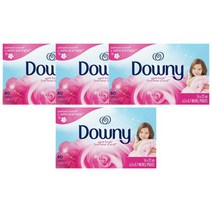 다우니 패브릭 소프트너 건조기시트 80ct Downy Fabric Softener Dryer Sheets April Fresh, 4팩