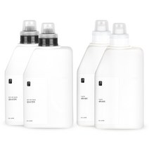 생활공작소 세탁세제 1.5L + 섬유유연제 1.5L, 세탁세제 1.5L x 2입+섬유유연제 1.5L x 2입