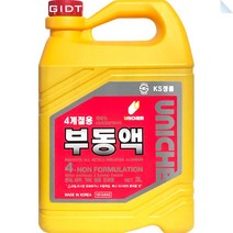 유니켐 자동차 부동액 3L 냉각수 현대 대우 기아 쌍용 적색, 1통, 유니켐 부동액_적색 3L