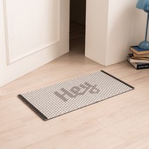 심플먼트 타이포 웰컴 코일 도어 발 매트 3종, L(600x900), 헤이 도트