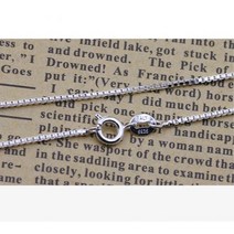 도매 925 스털링 실버 1mm 박스 체인 목걸이 여자 아이 어린이 40cm50cm 쥬얼리 콜리어