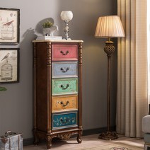 오리엔탈 수납장 단단한 빈티지 나무 틈새 서랍 침실 보관 거실 찬장 사물함 장식, G