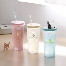 심플 빨대컵 (670ml) 국내생산 리유저블 텀블러 인쇄 단체선물 굿즈 아이스컵 음료컵 기념품 카페 보틀 콜드컵, 3. 옐로우