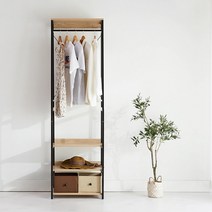 블루밍홈 니트행거드레스선반 PB E1 LPM, 블랙