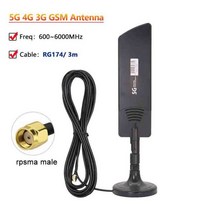 라우터 공용 와이파이 동글 LTE 에그 무선 공유기 5G 인터넷 분배기 vpn 신호 600 6000mhz 5g 4g lte 3g gsm 공중 22dbi 옴니 안테나 ts9 및, 06 RPSMA male