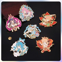 원신 게임 캐릭터 캐릭터 뱃지 브로치 수집용 체육복 모자 책 가방 브로치 캐릭터 핀 배지