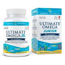 노르딕내추럴스 얼티메이트 오메가 주니어 680mg 딸기맛 소프트젤, 딸기 맛 90정