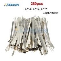 가정용 가스 전기용접기 휴대용 배터리용접 280pcs 니켈 도금 강철 스트립 103, 0.1x5x100 240개