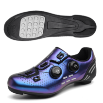 로드스터 잠금화 레이싱화 전문 바이크 슈즈 라이딩, 245mm, 샤이니퍼플 언록 + 양말 마스크