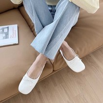 발편한 로우 플랫 슈즈 여성 단화 리본 포인트 플렛