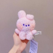BT21 미니 봉제 인형 펜던트 키 체인 플러시 장난감 가방 액세서리 귀여운 애니메이션 만화 생일 선물, 10cm, FT