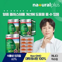 [내츄럴플러스] 대두 레시틴 60캡슐 3박스(6개월분), 3개, 60정