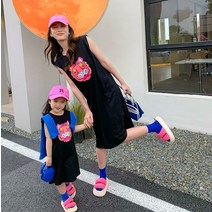 마실룩 등원룩 모녀 가족 커플룩 엄마 딸 원피스 시밀러룩 여아