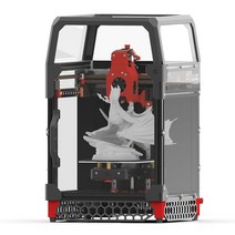 CNVORONV01 Corexy 3D 프린터 WiFi 온보드 클리퍼 Fluidd 데스크탑 FDM 키트 DIY 분산 V6 핫 엔드 (동봉 패, Red V6 Hotend
