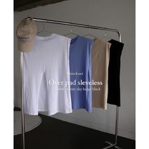 라라룰루 파워숄더 민소매 나시티 뒷트임티