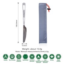 무한 항해 티타늄 나이프 포크 스푼 젓가락 식기 세트 Drinkware 밀짚 Flatware 야외 캠핑 피크닉 칼 붙이, 03 Ti1043T