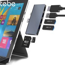 최신 Tebe-USB 5/4 허브 어댑터 마이크로 소프트 서피스 프로 6/3.0 6 인 1 USB 4K HDMI 호환 멀티 SD/TF 카드 리더