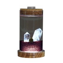 세남자바스켓 반려 무드등 국산 마리모 키우기 DIY 세트, 백수정+미니조명(흰색), 자주 자갈, 마리모(중)