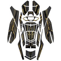 2021 혼다 PCX125 탱크 패드 사이드 데칼 카울 카본 우레탄 스티커 세트, Gold - 골드, 1개