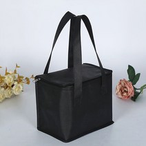 상상공간 완벽한 밀봉 모던 보온 보냉 가방 보냉백 소형 대형 오토바이 자전거 배달 가방, 직사각 (블랙)