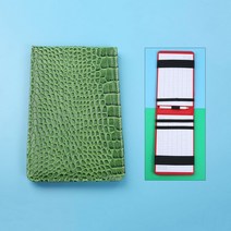 스크린골프메모리폼 1P 가죽 골프 스코어 카드 홀더 훈련 노트북 성능 점수 ookkeeper ∓ 2ps 연필, 03 Green