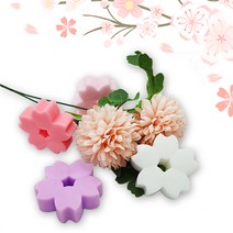 [점빵] 천연 수제비누 벚꽃 올리브 비누 2구세트 55g x 2구, 화이트x라벤더
