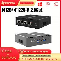 2022 새로운 방화벽 라우터 J4125 팬리스 2.5G 미니 PC 4 인텔 i225-V B3 2.5GbE Nics pfSense OPNsense VMware ESXi Proxmo, CN, 셀러론 N4000 + 유럽 연합, 8GB 램 128GB SSD