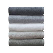 송월타월 프리미엄 무지50 바스타월 230g 30수 면사, 진회색, 5개
